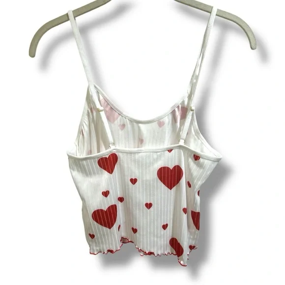 Women’s Sweetheart Crop Casual Pajama Short Set Size Medium - Picture 11 of 16